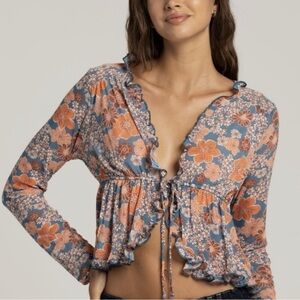 Tilly’s Full Tilt Y2K Boho Floral Flyaway size XL